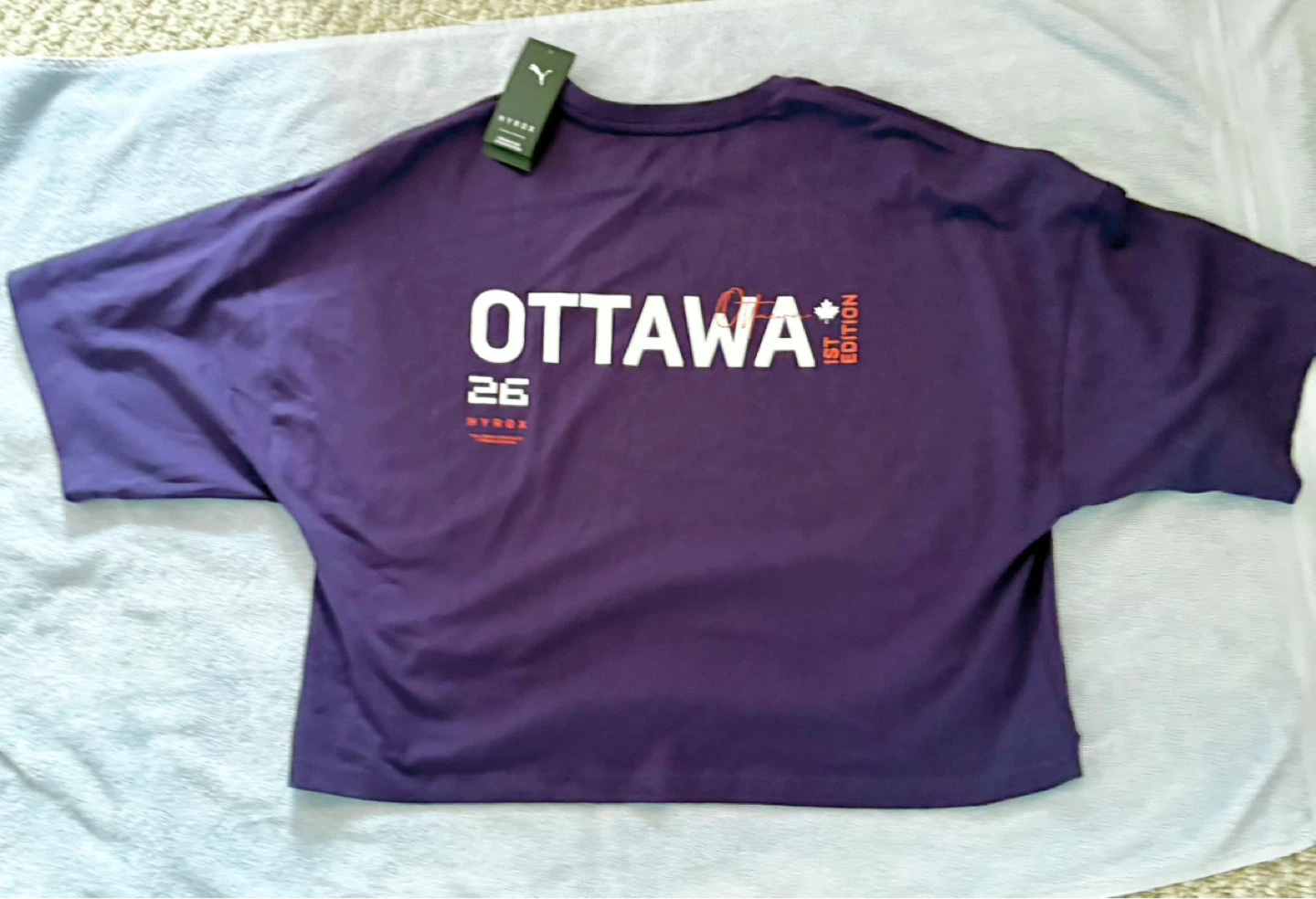 PUMA x Hyrox OTTAWA 2026 Purple Crop Top, Women’s Size XL *NEW