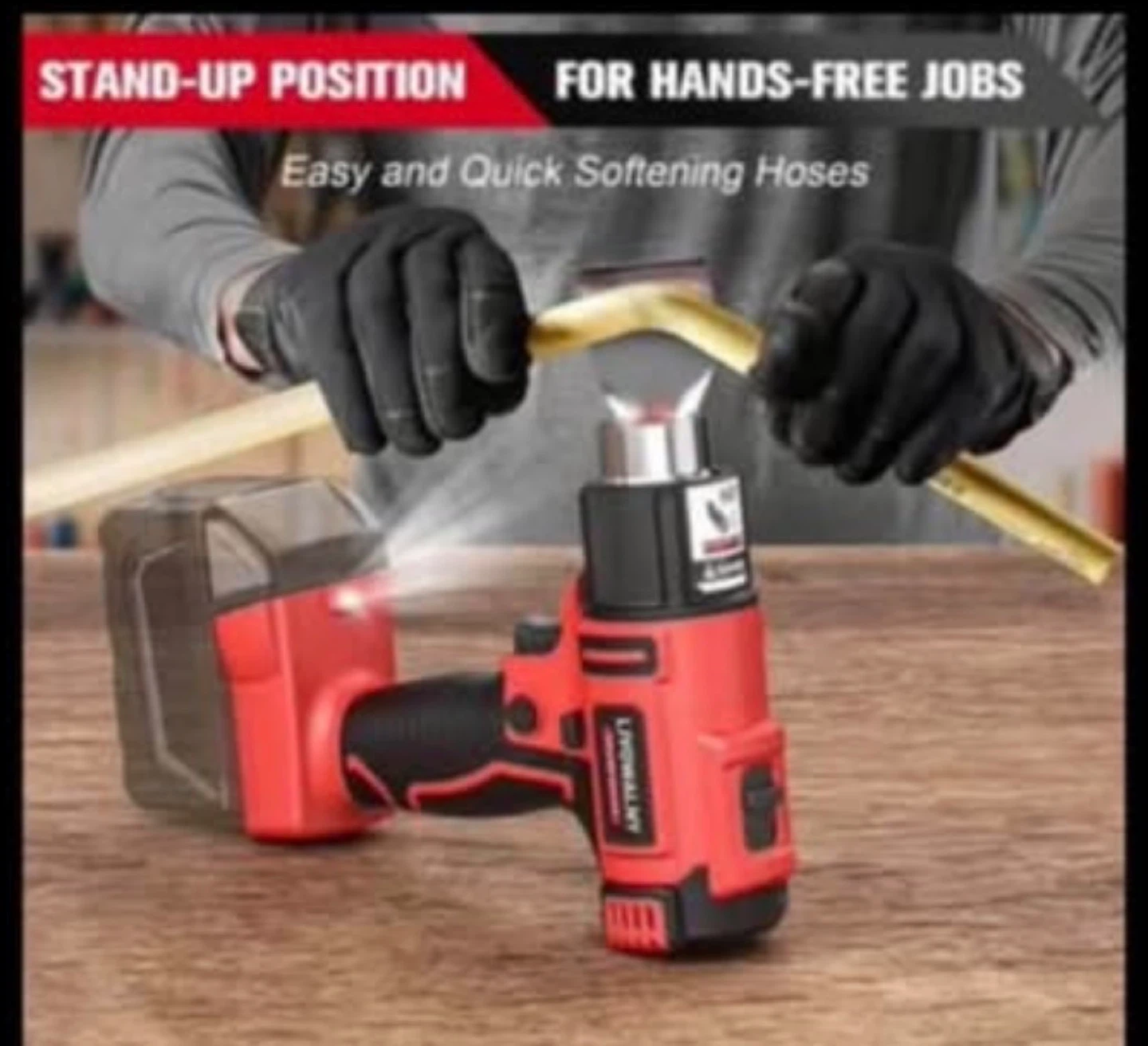 LIVOWALNY Cordless Heat Gun Kit with 5 Nozzles
