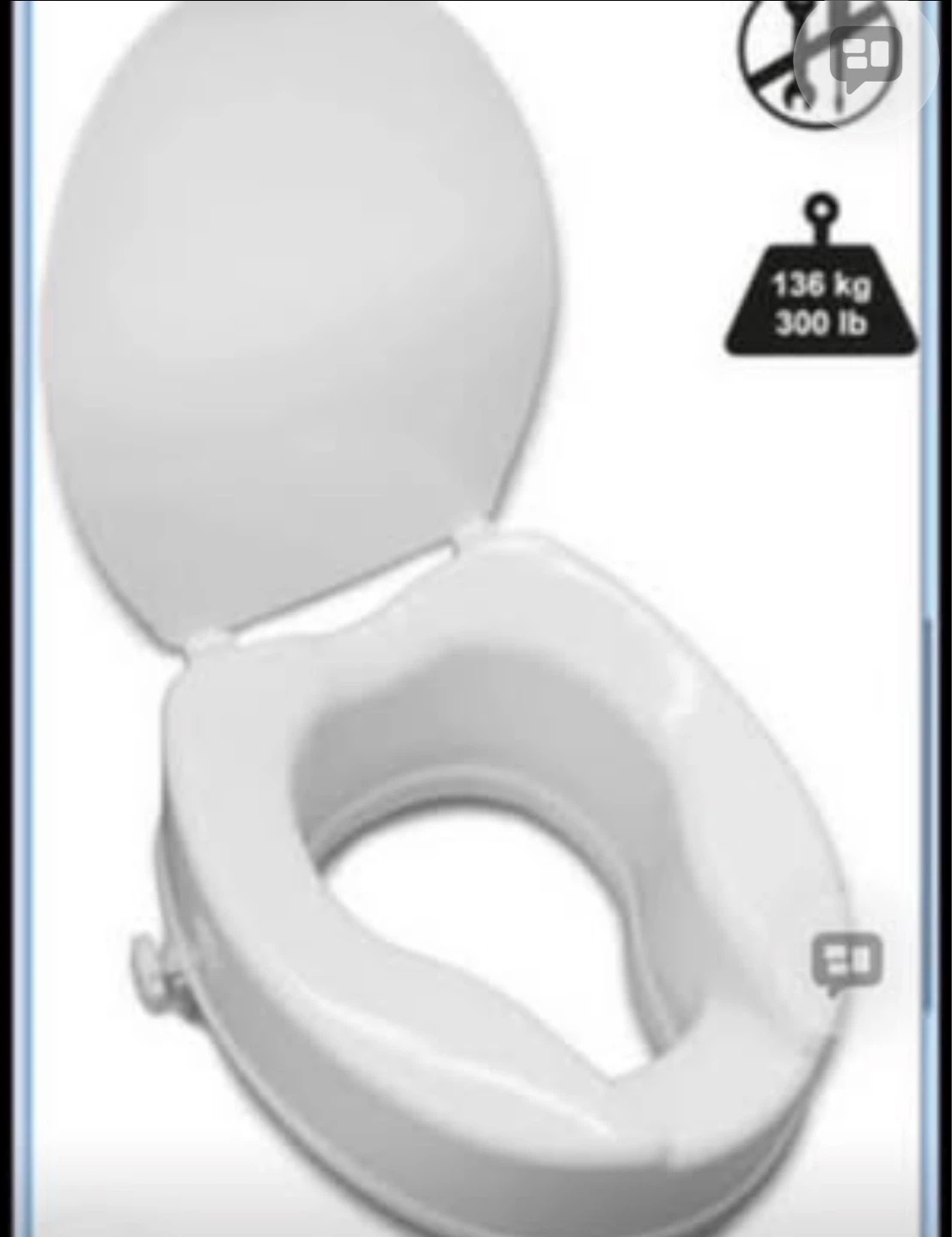 NEW IN BOX Raised Toilet Seat with Handles - photo 4