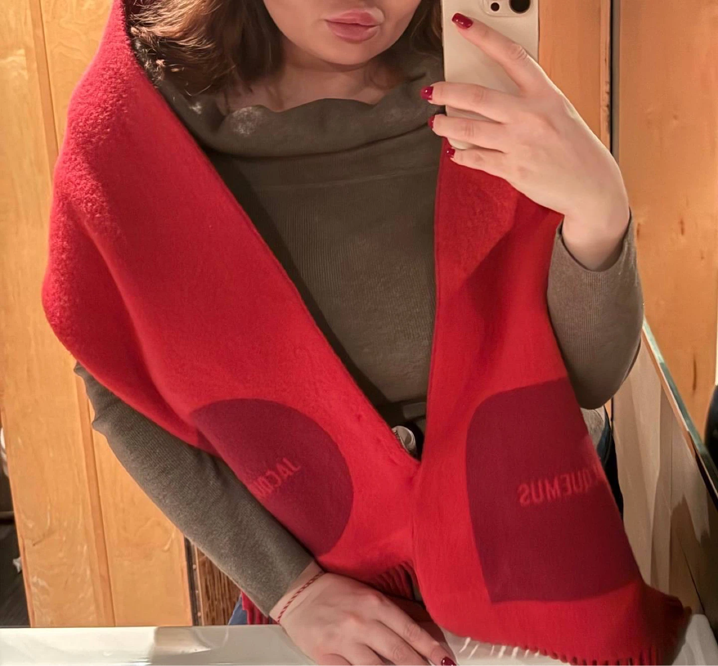 Jacquemus Le Rond Carré Scarf - Red