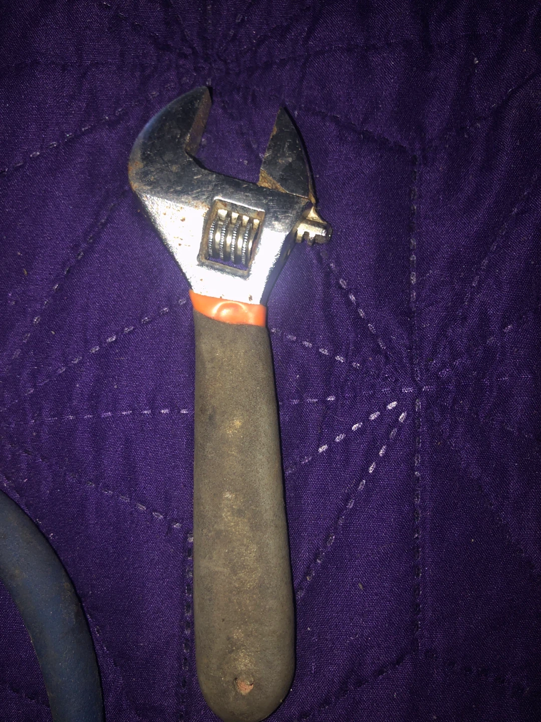 Adjustable Wrench with Rubber Grip