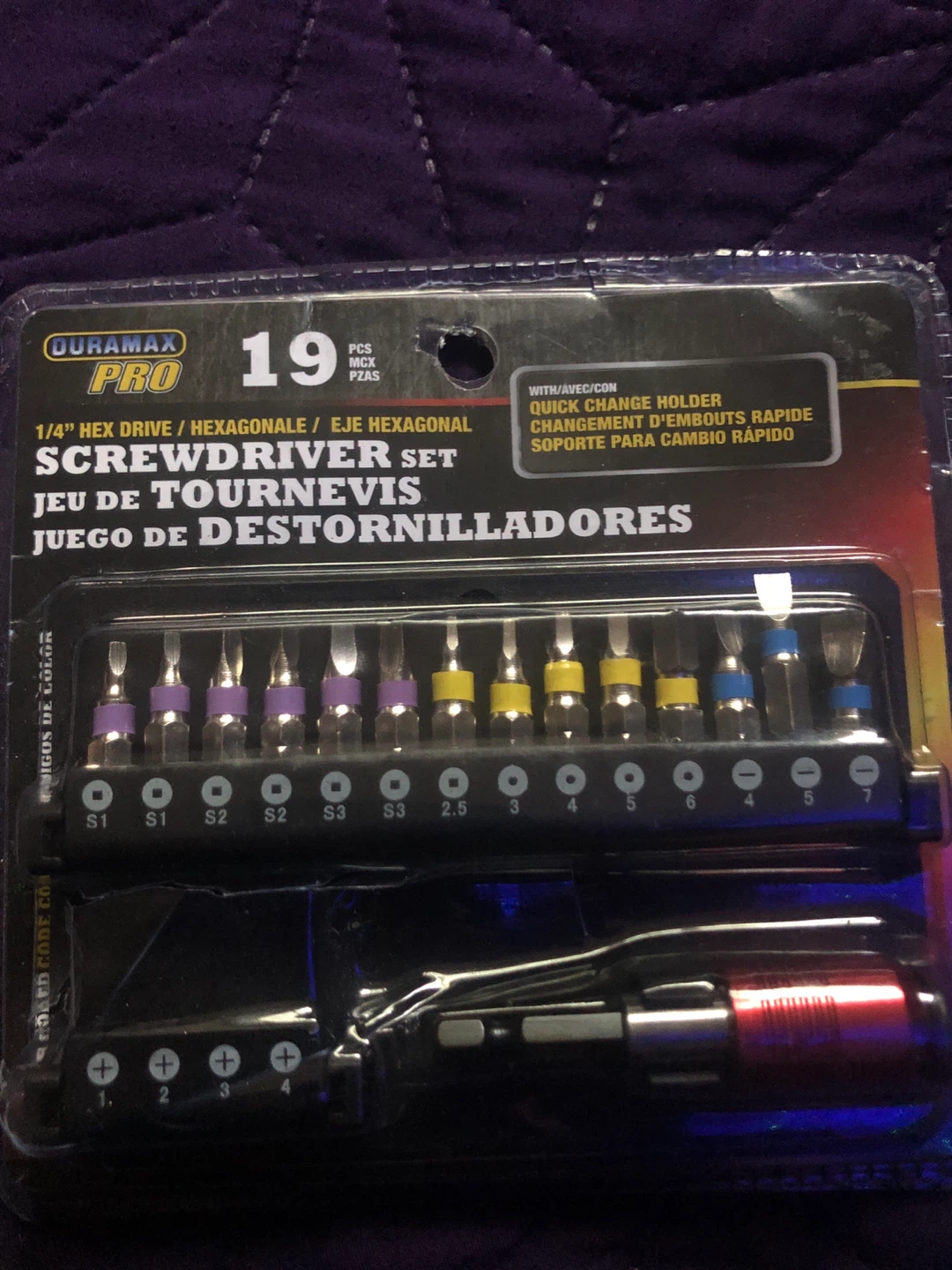 Duramax Pro 19-Piece Screwdriver Set with Quick Change Holder