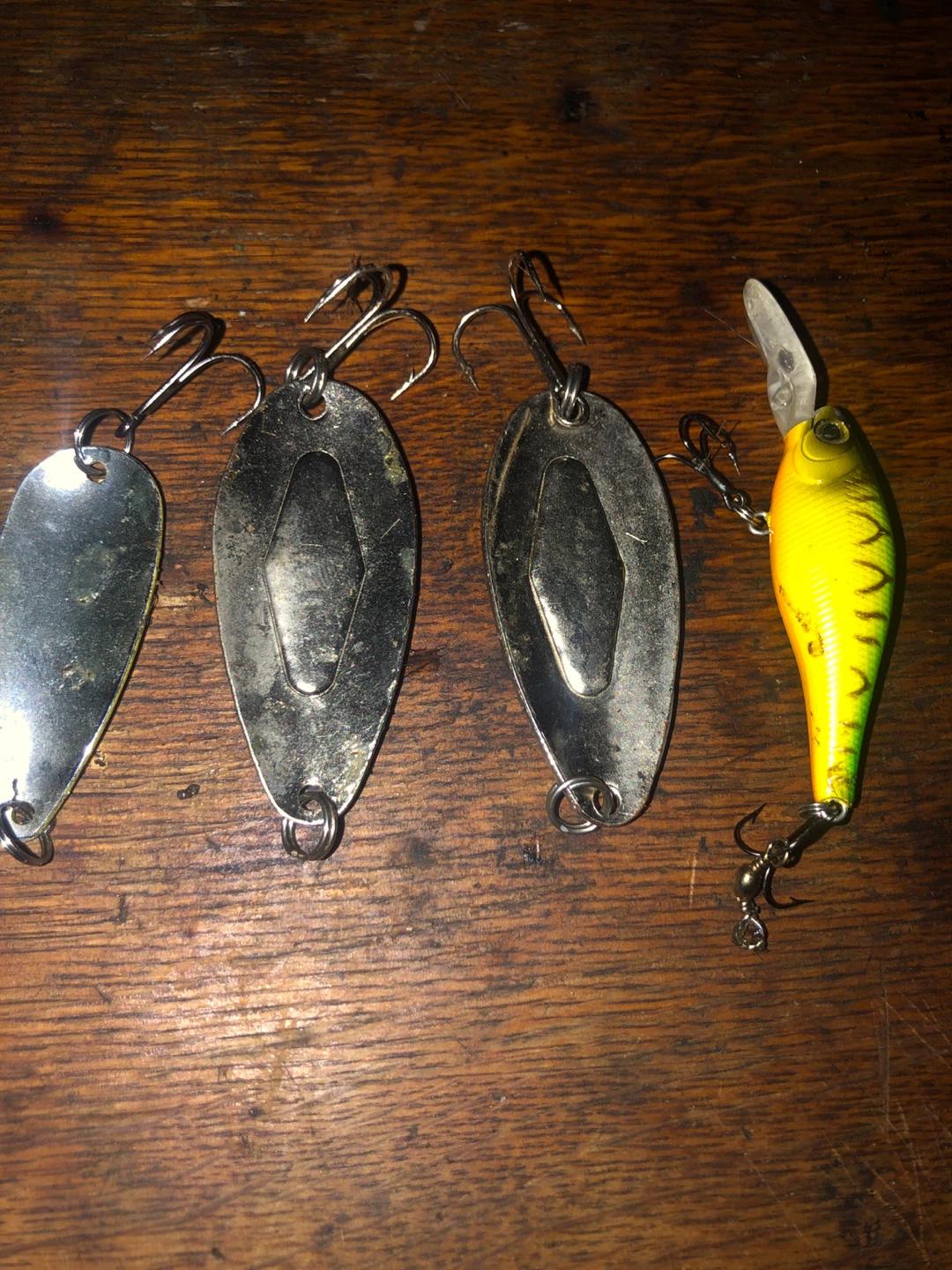Vintage Fishing Lures - Yellow, Silver & Green - photo 2