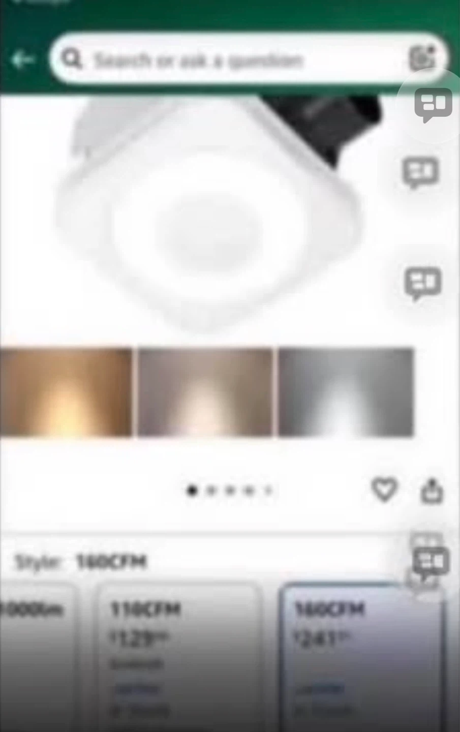 Exhaust Fan with Humidity Sensor & Night Light