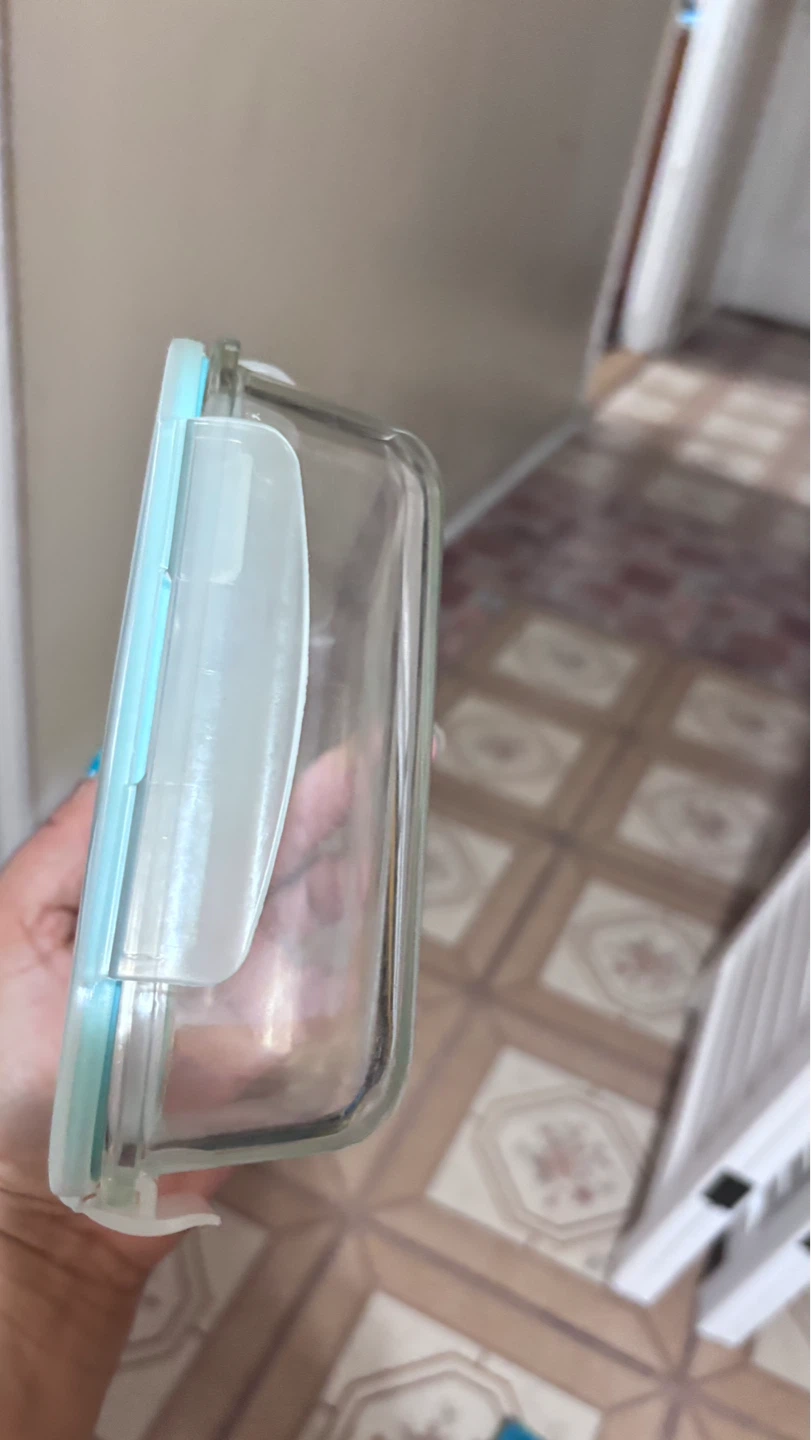 ⚽ Glass Food Storage Container with Blue Lid - photo 2