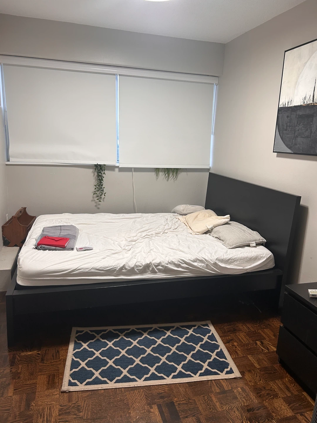 Queen Bed Frame + Mattress – $150