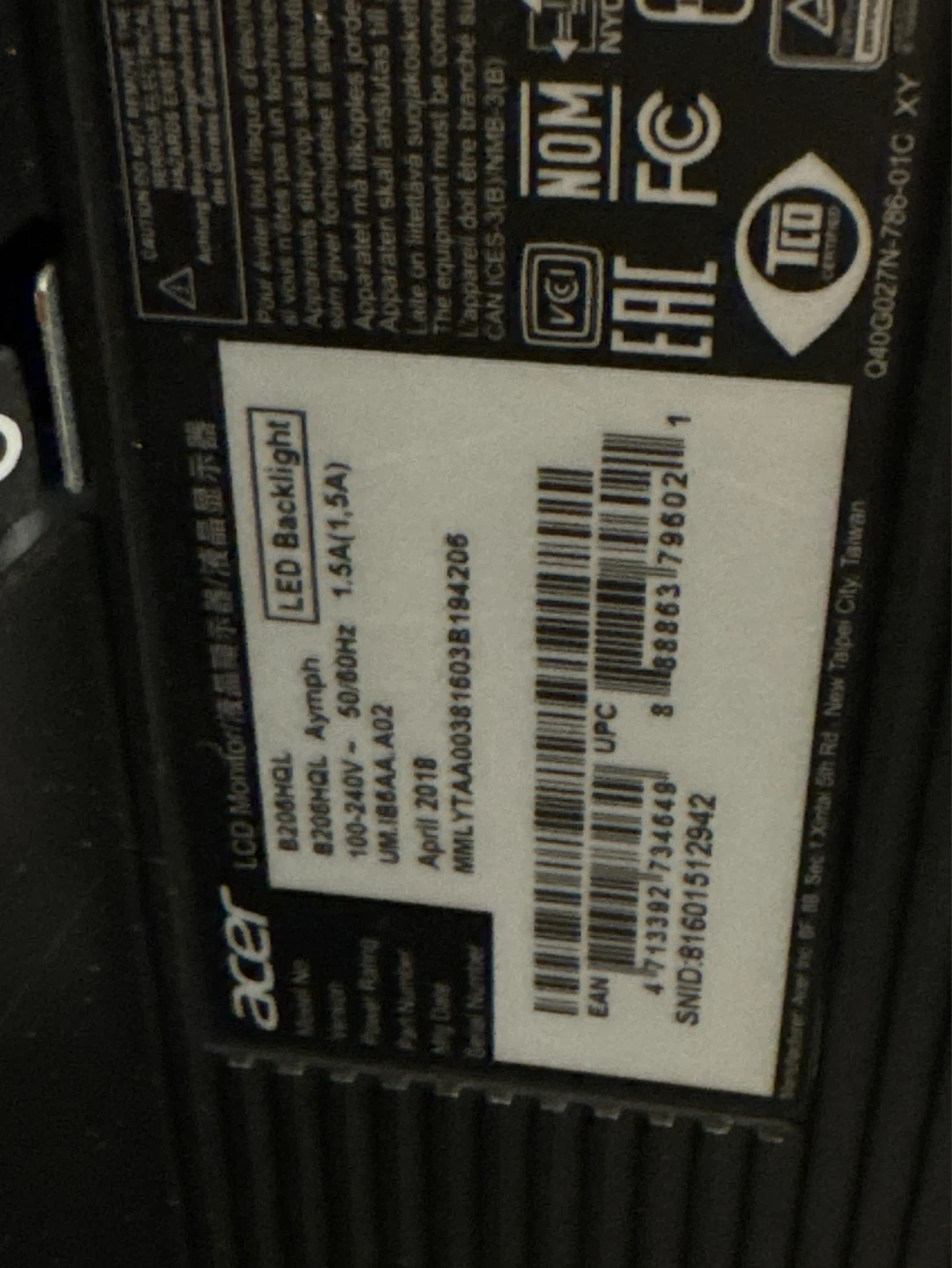 ⚽️ Acer B206HQL LCD Monitor - photo 5