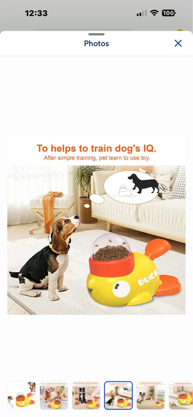 Interactive Pet Treat Dispenser Toy - Duck Shape - photo 3