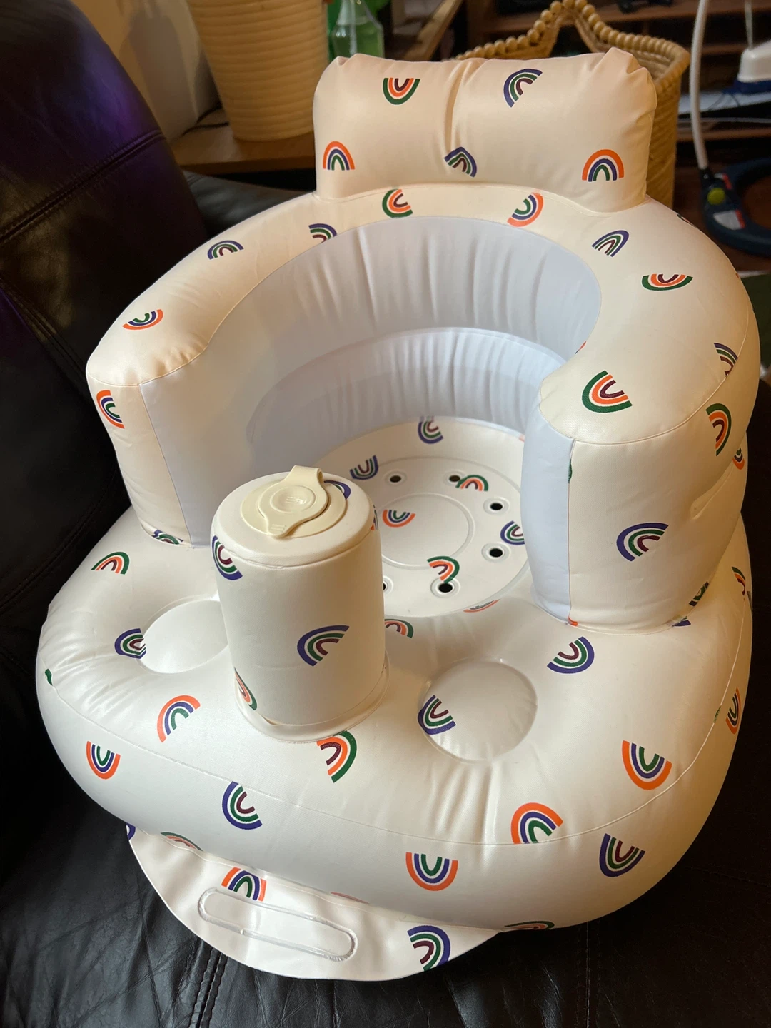 Inflatable Baby Seat with Rainbow Pattern
