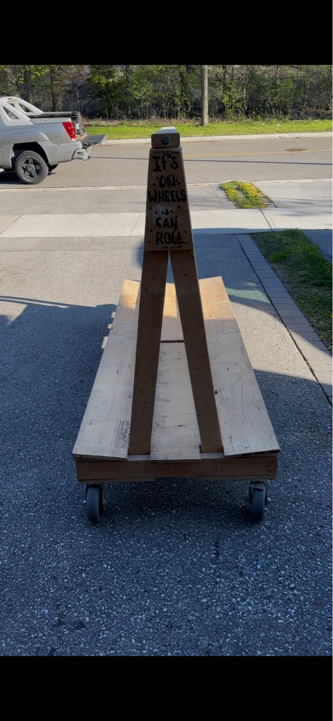 Wooden A-Frame Cart on Wheels  FIFA SOCCER SPECIAL - photo 3