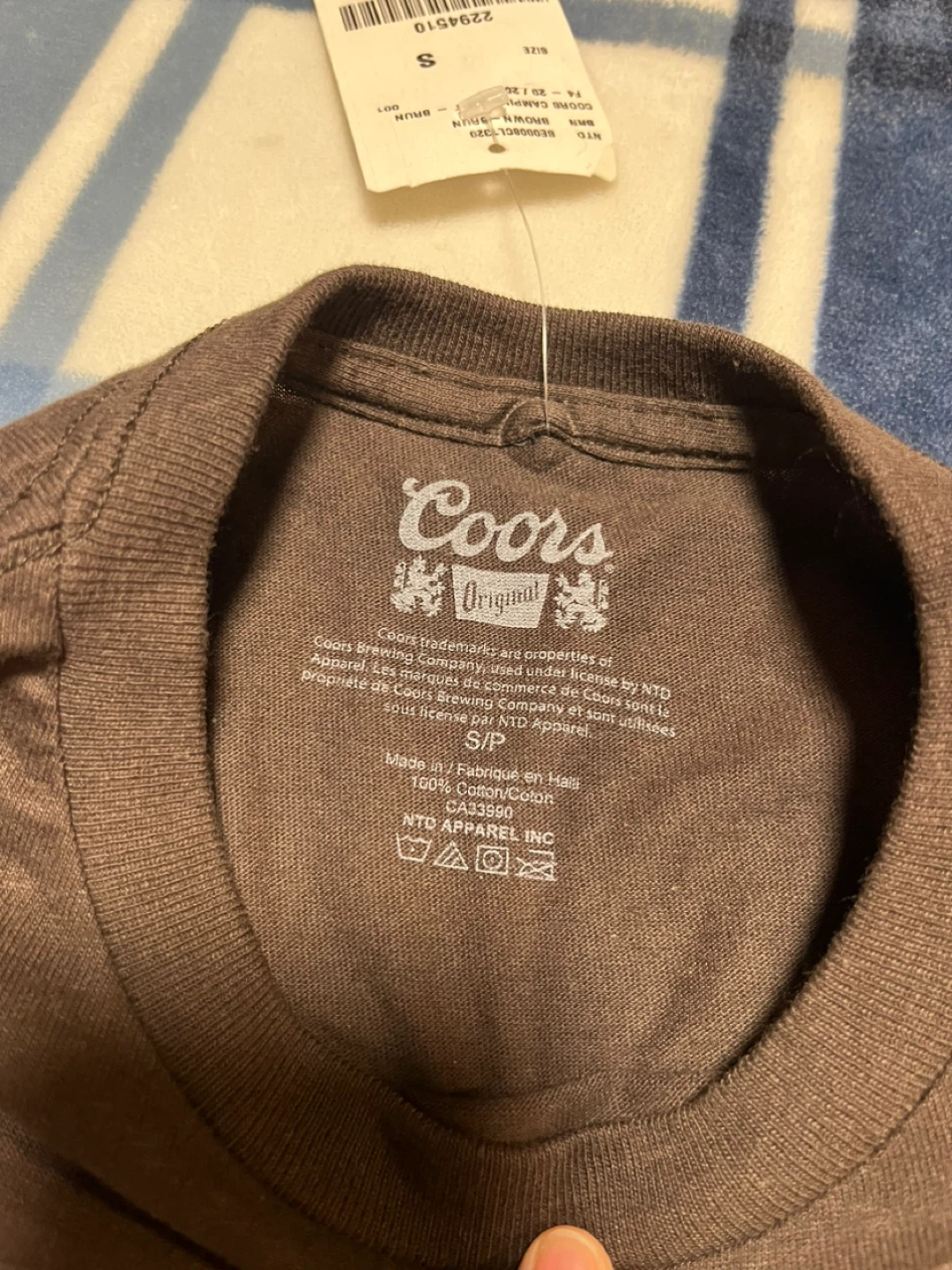 Coors Original Camping T-Shirt - Brown - Size S - photo 2