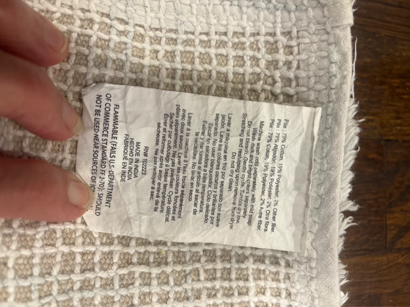 White Shag Bath Mat Rug - photo 5