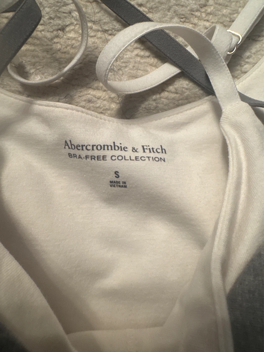 ⚽️ Abercrombie & Fitch Grey white Bra-Free Tank Top - Size S - photo 3