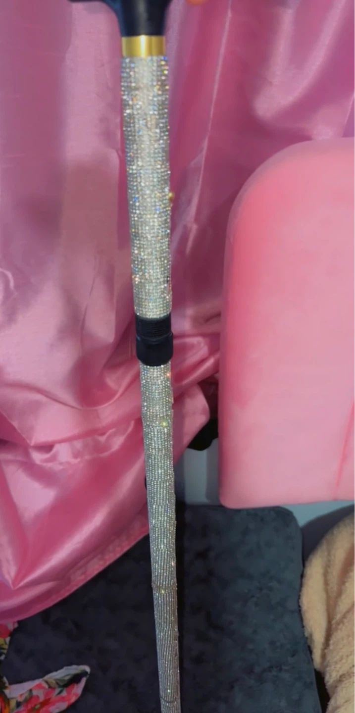 Folding Walking Cane with Rhinestones - photo 4