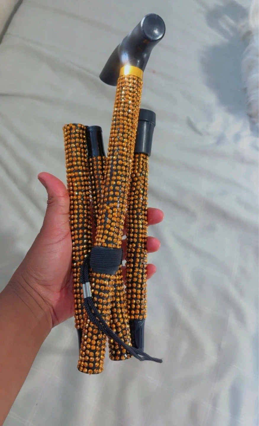 Folding Walking Cane with Rhinestones - photo 3