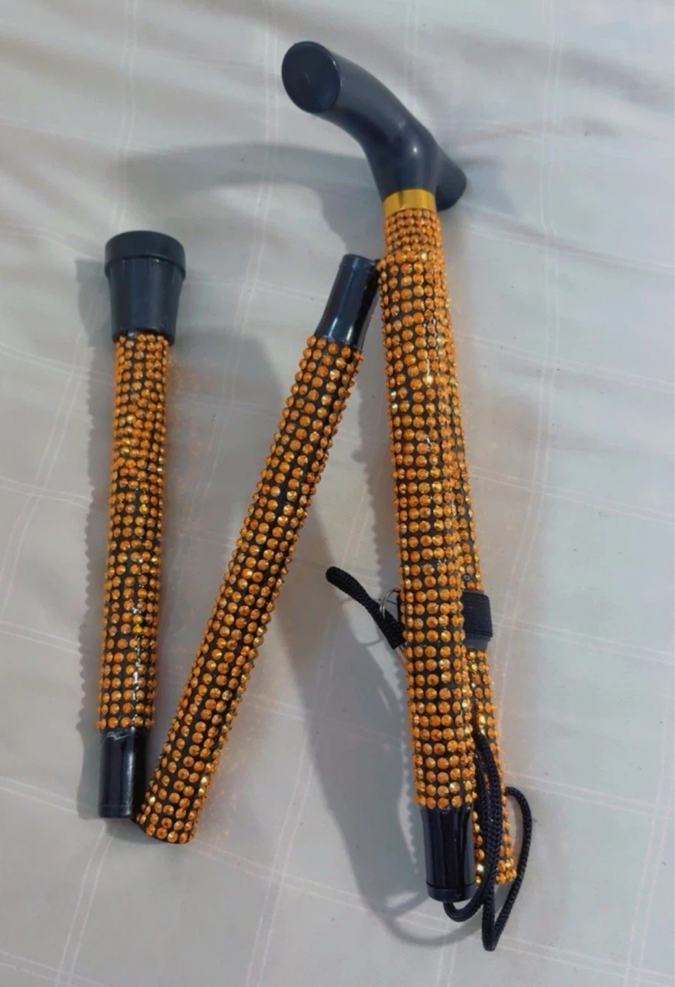 Folding Walking Cane with Rhinestones