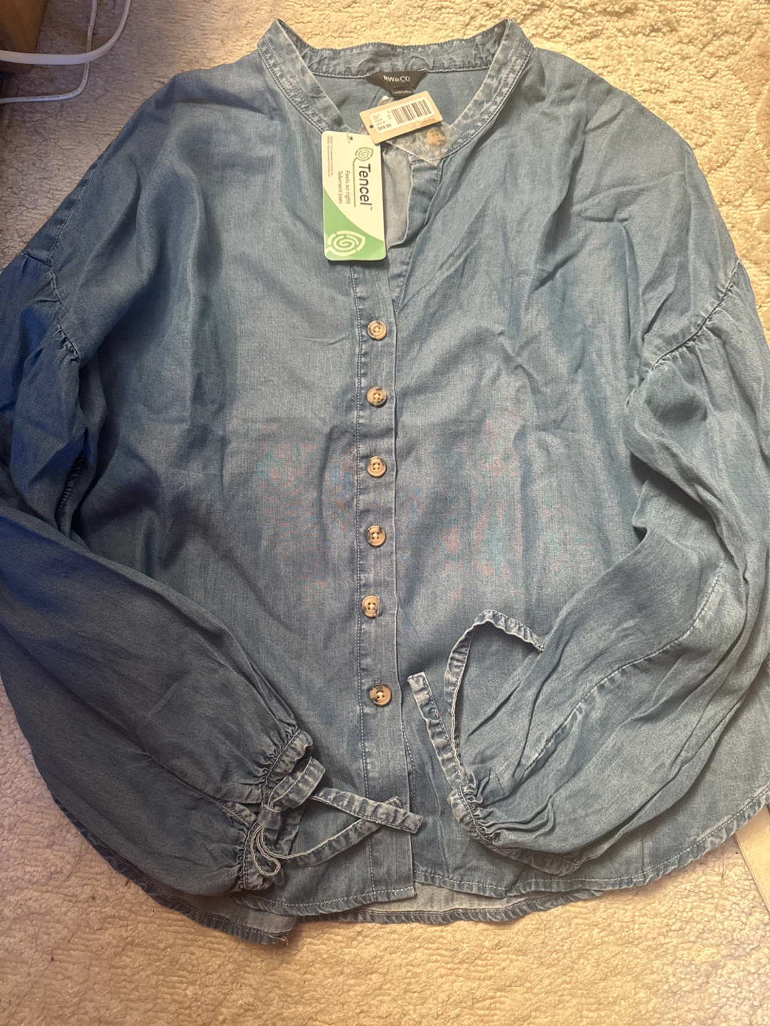 ⚽️ RW&CO. Tencel Denim Shirt Medium - photo 3