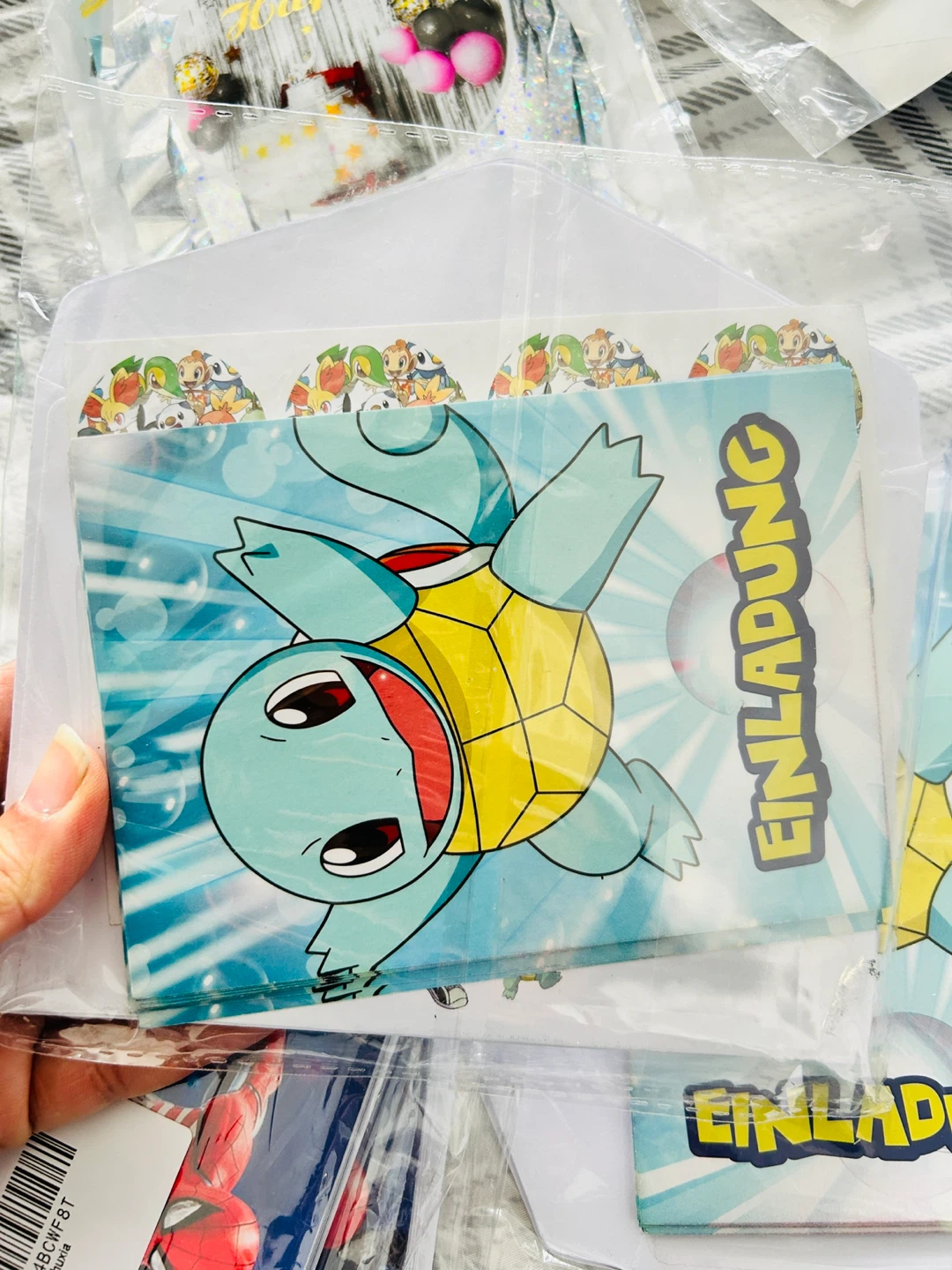 Pokemon Squirtle Invitations (12 PCS) ⚽️