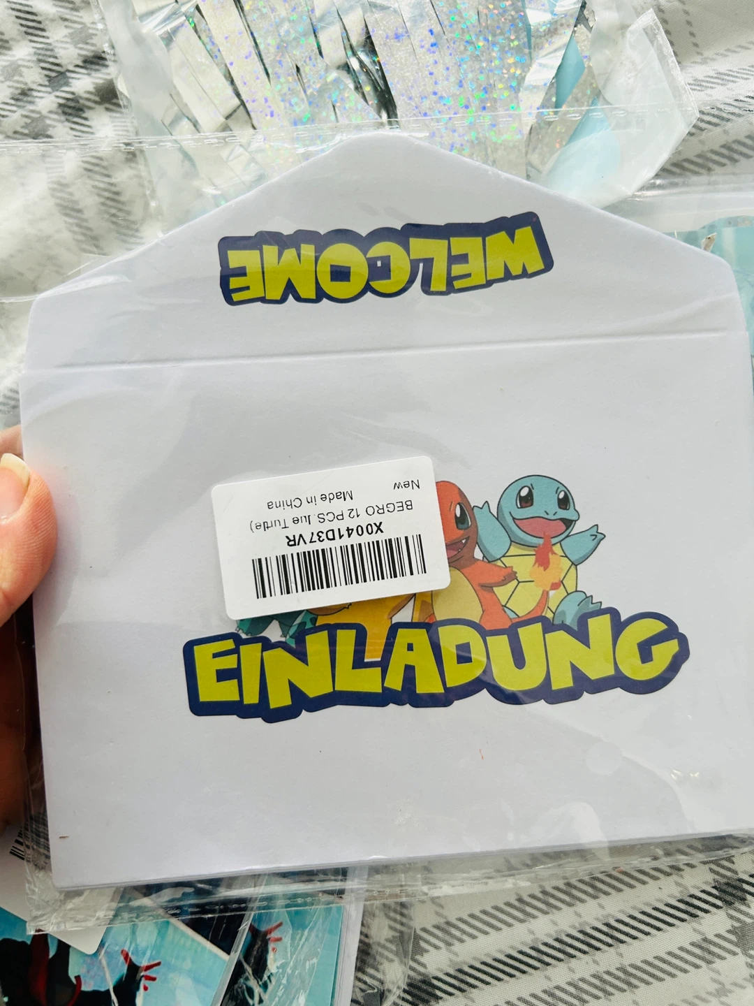 Pokemon Squirtle Invitations (12 PCS) ⚽️ - photo 2