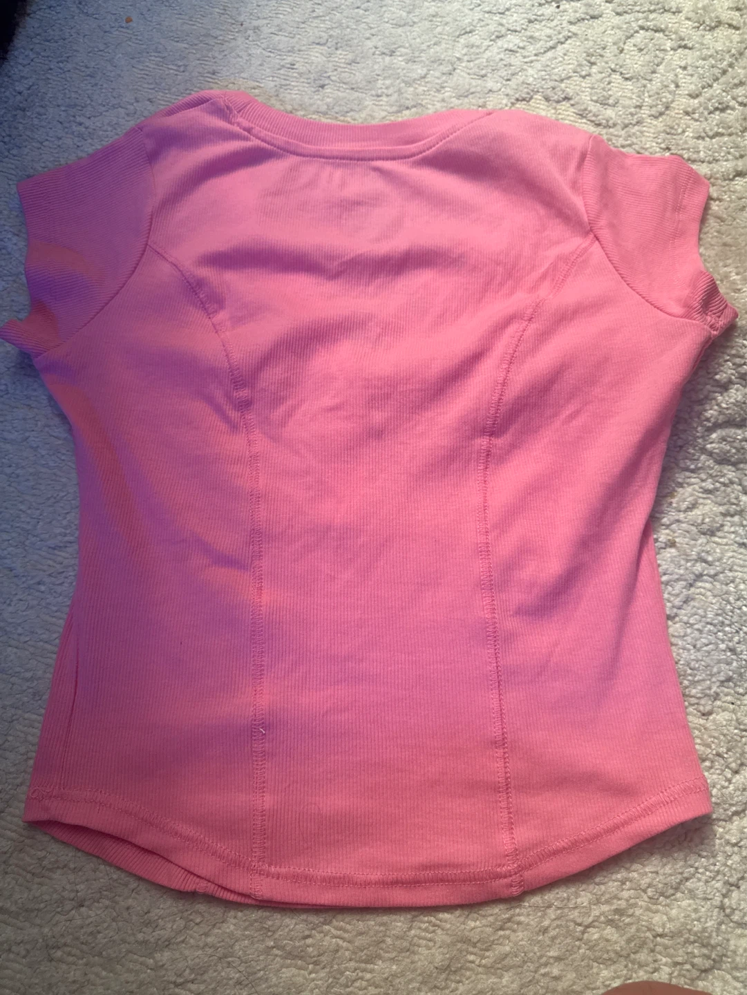 ⚽️ NO BOUNDRIES Pink Ribbed Henley Shirt S/P - photo 3