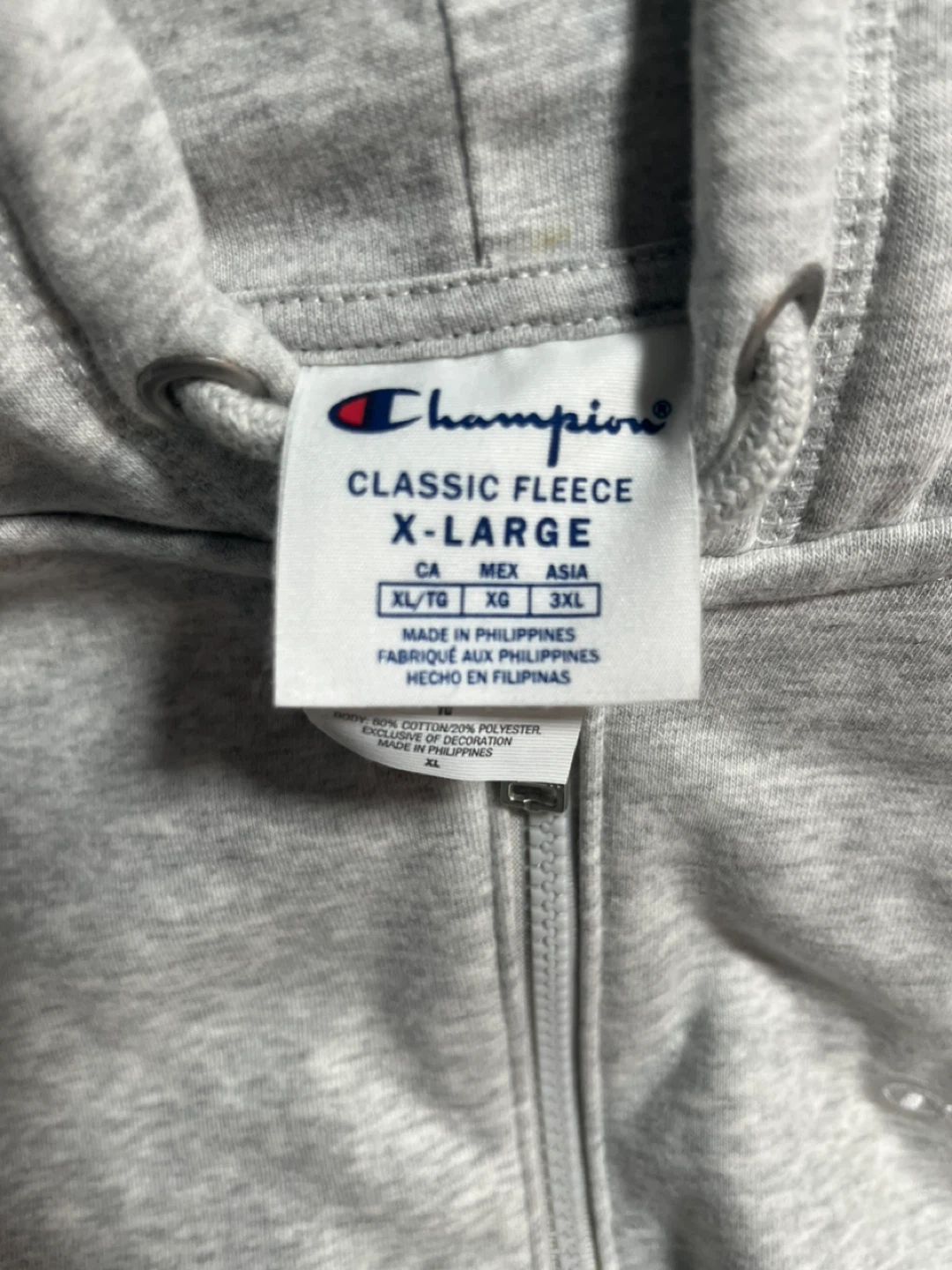 Champion Classic Fleece Zip-Up Hoodie - Grey - XL - photo 3