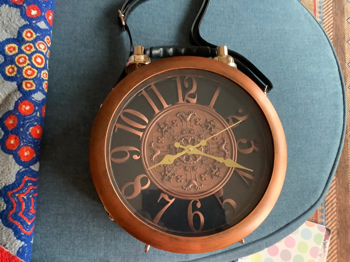 Lg Steam Punk Style Circular Func Clock Handbag/Shoulder Bag 🐞 - photo 2