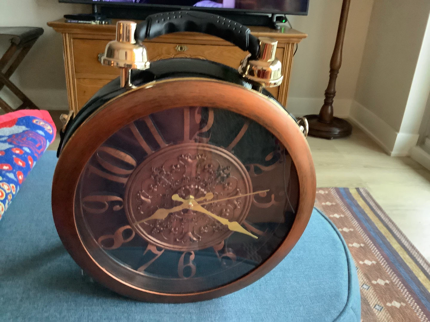 Lg Steam Punk Style Circular Func Clock Handbag/Shoulder Bag 🐞