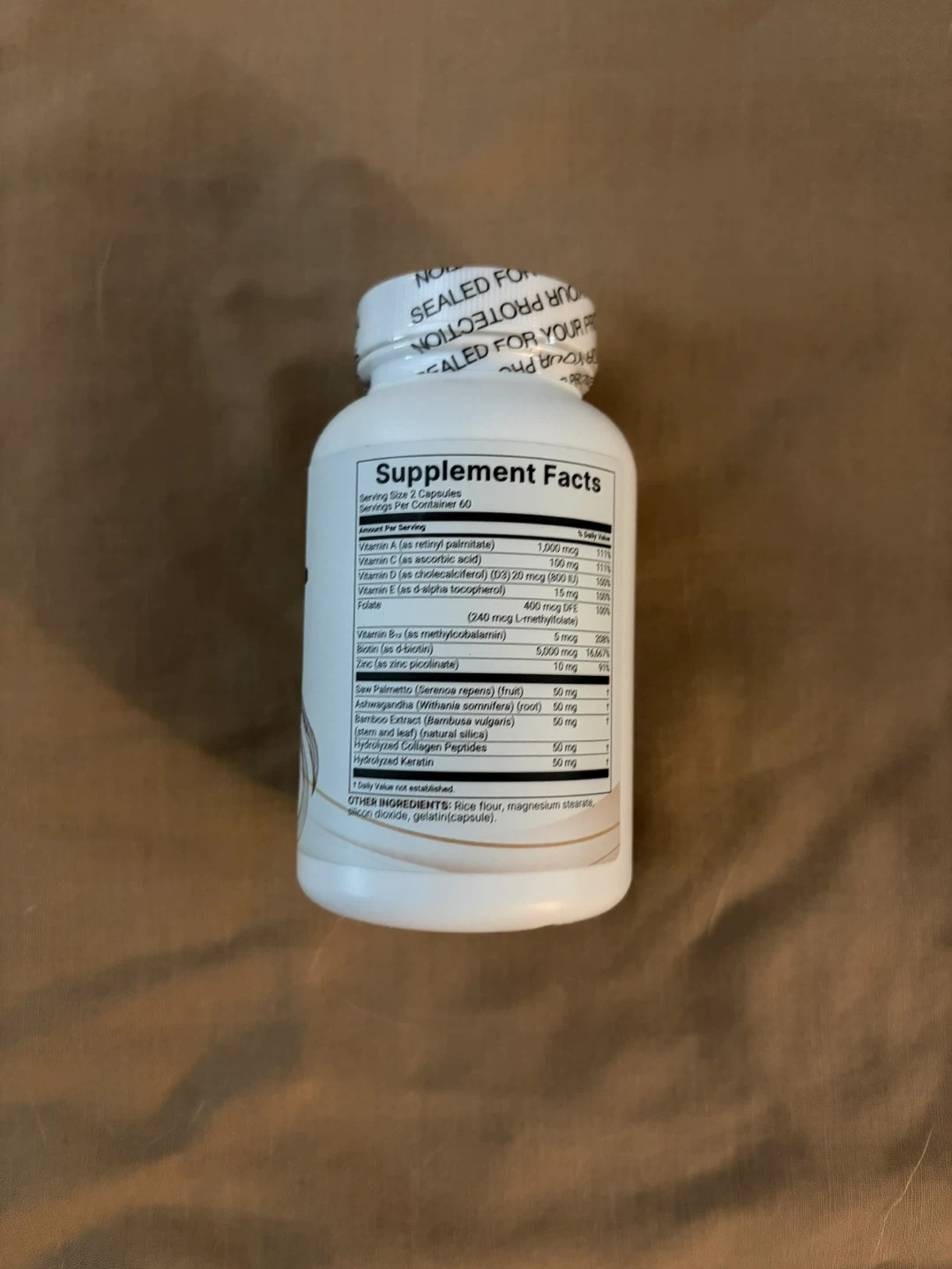 New! Micro Ingredients Hair Vitamins Complex - 120 Capsules - photo 2