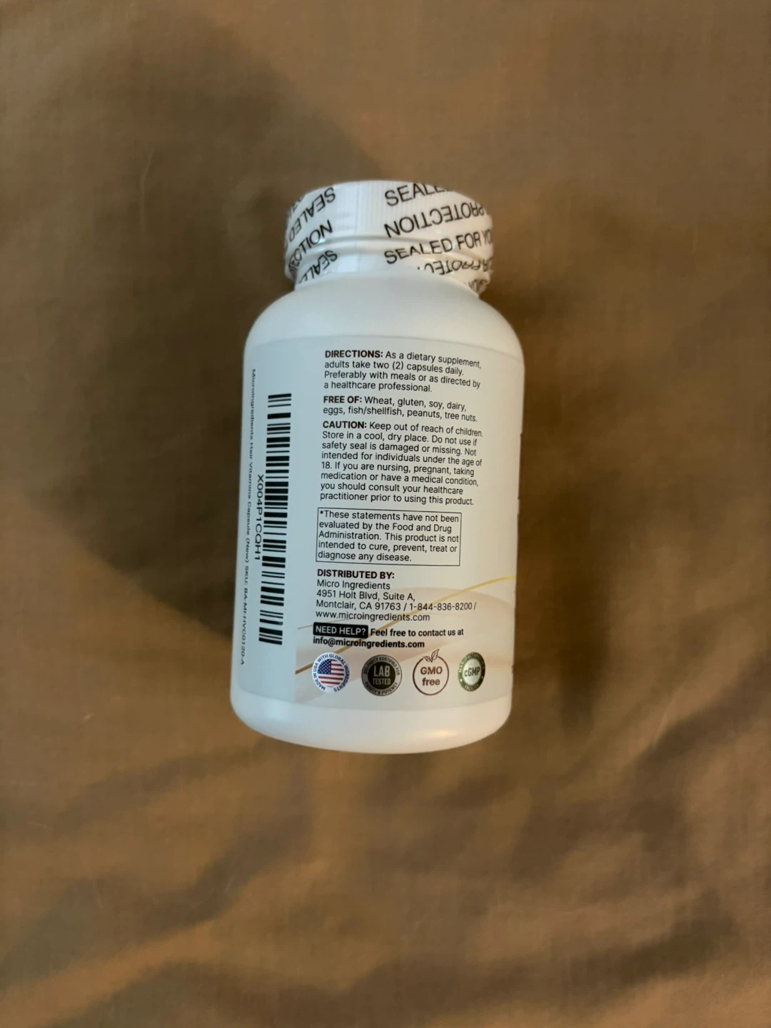 New! Micro Ingredients Hair Vitamins Complex - 120 Capsules - photo 3