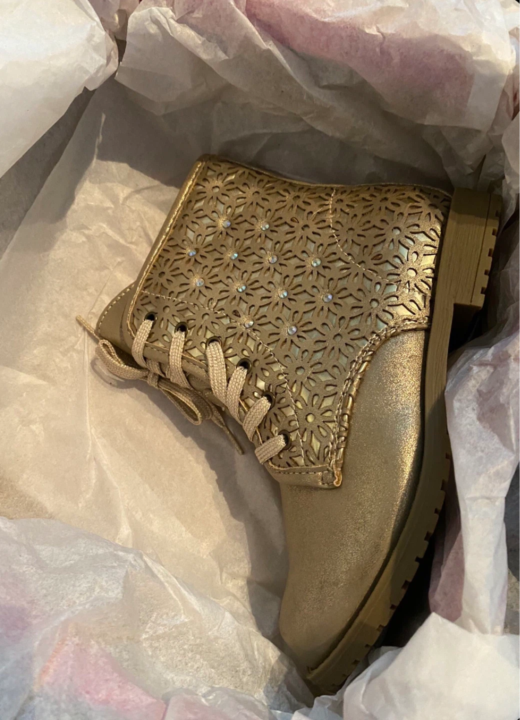 Girl Boots Metallic color gold size 11⚽️ - photo 2