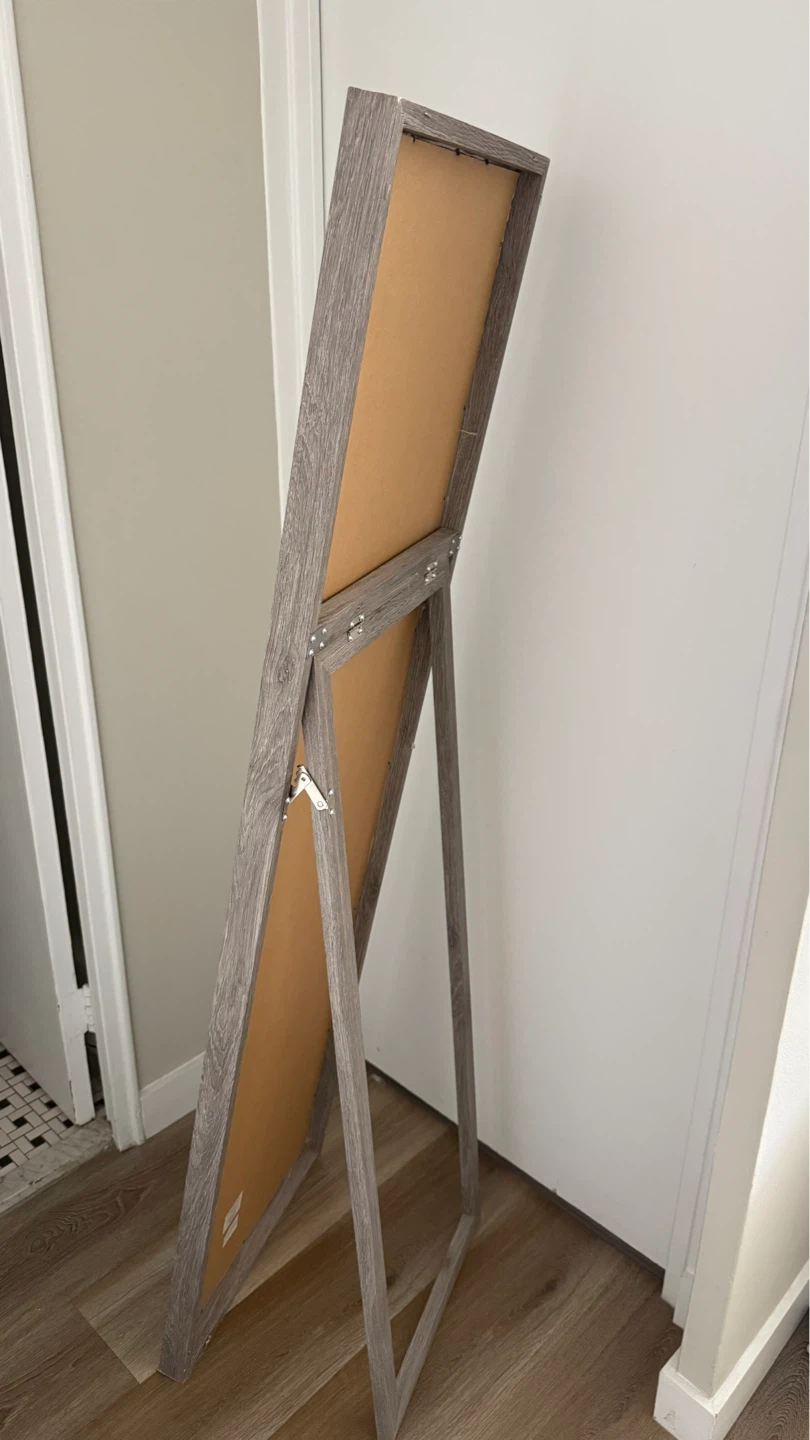 Standing Mirror with Wood-Look Frame - photo 2