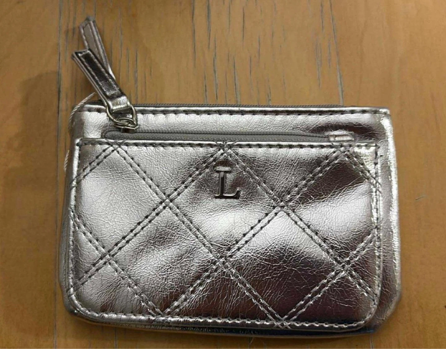 ⚽️Silver Quilted Coin Purse