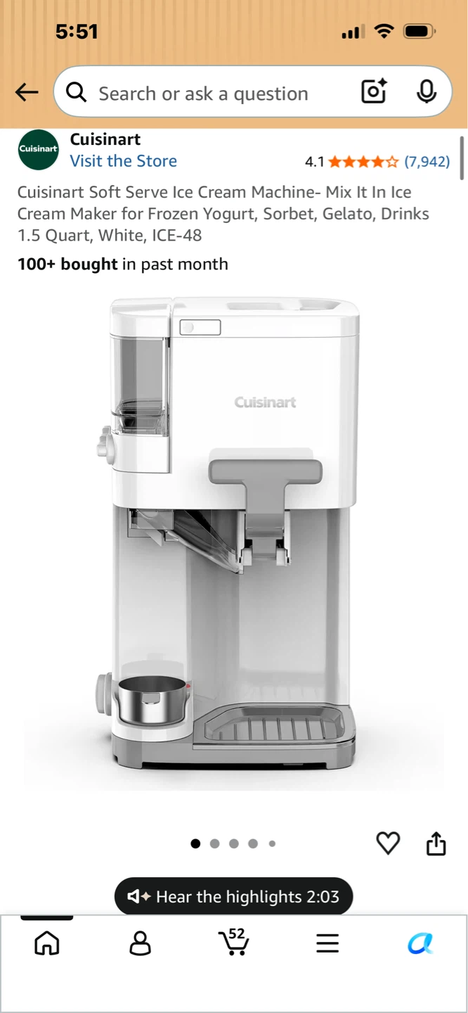 Cuisinart Soft Serve Ice Cream Maker - Mix It In - photo 3