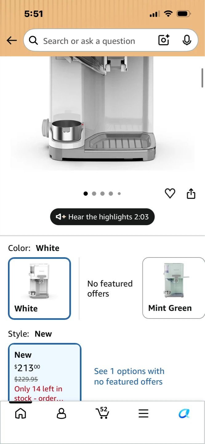 Cuisinart Soft Serve Ice Cream Maker - Mix It In - photo 2