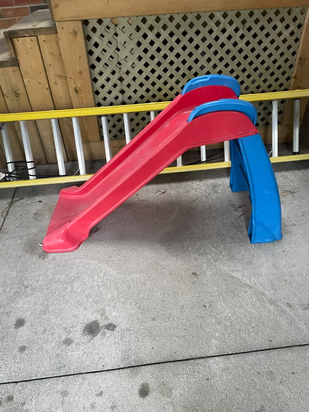 Kids Plastic Slide - Red and Blue