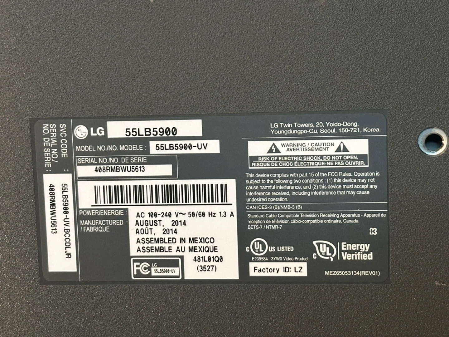 LG 55LB5900-UV 55" LED TV - photo 2