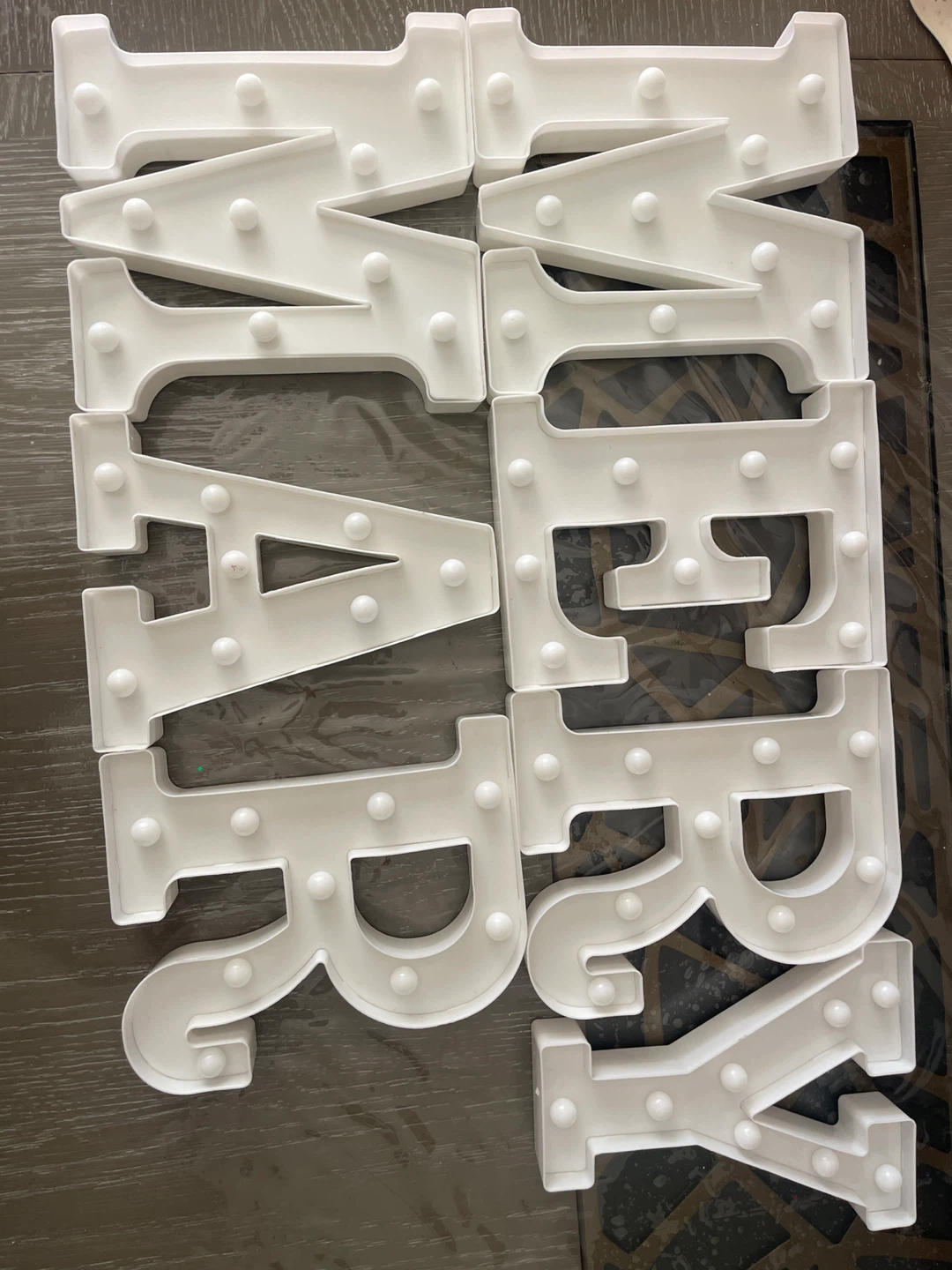 White Marquee Letter Lights