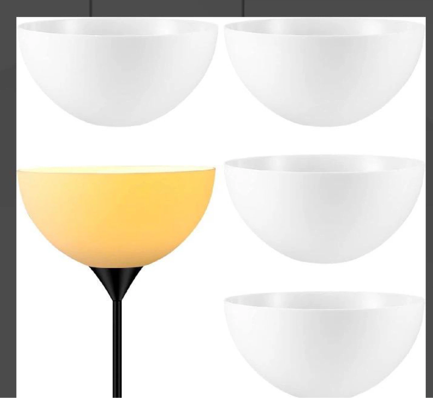 White Dome Lamp Shade replacement - set of 4 - photo 2