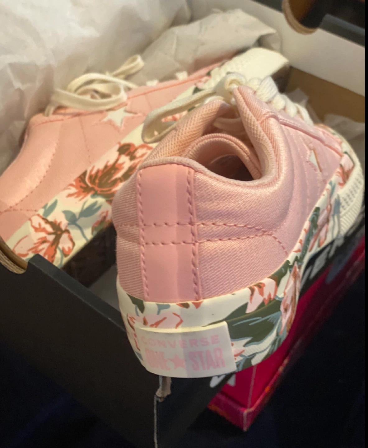 ⚽ Converse One Star Pink Floral Sneakers - photo 5
