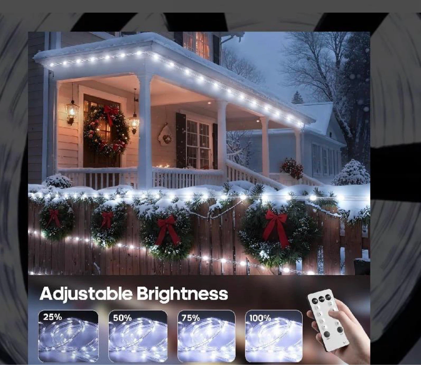 100 Ft 720 LED Rope Lights outdoor with remote control
