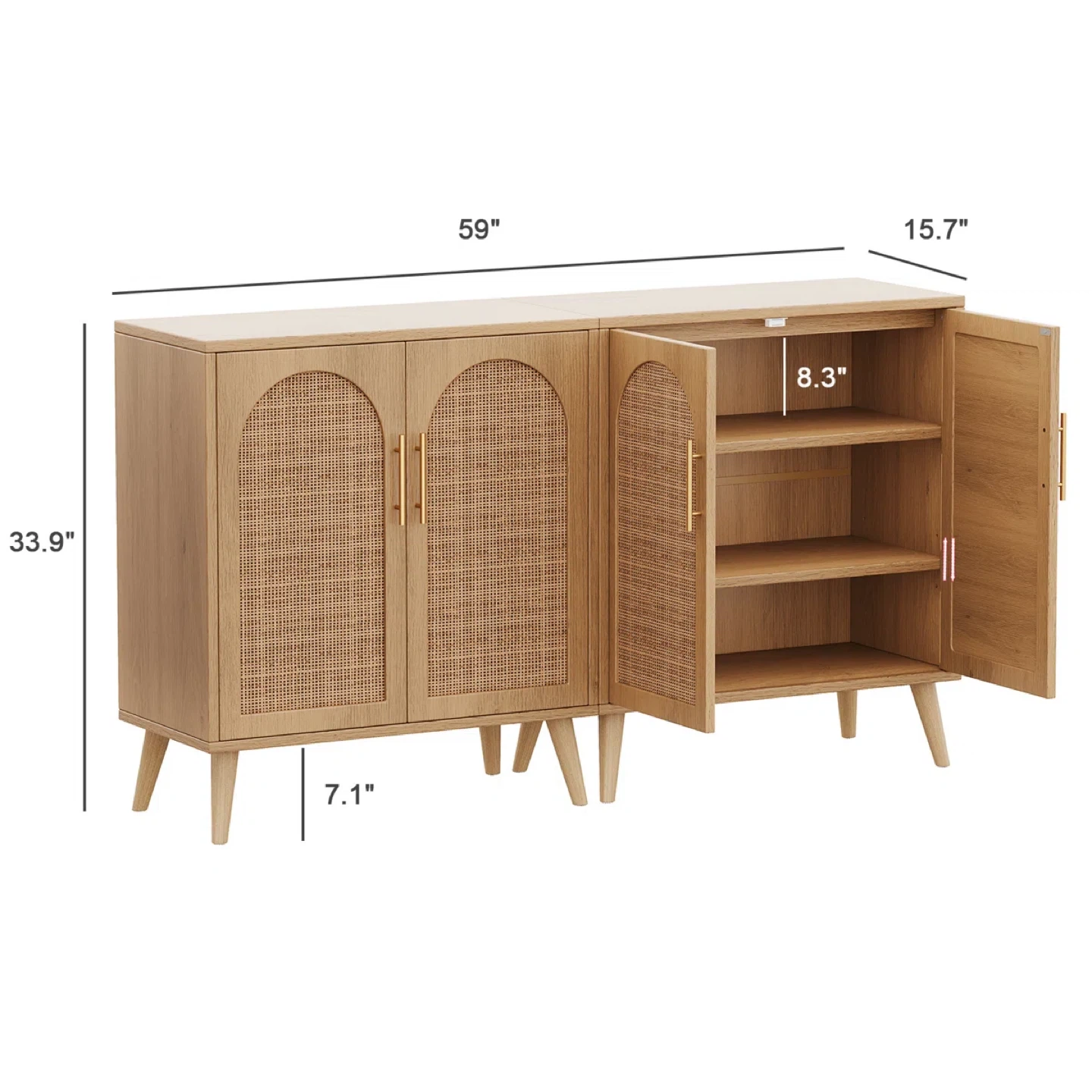 Rattan cabinet set of 2 - photo 2