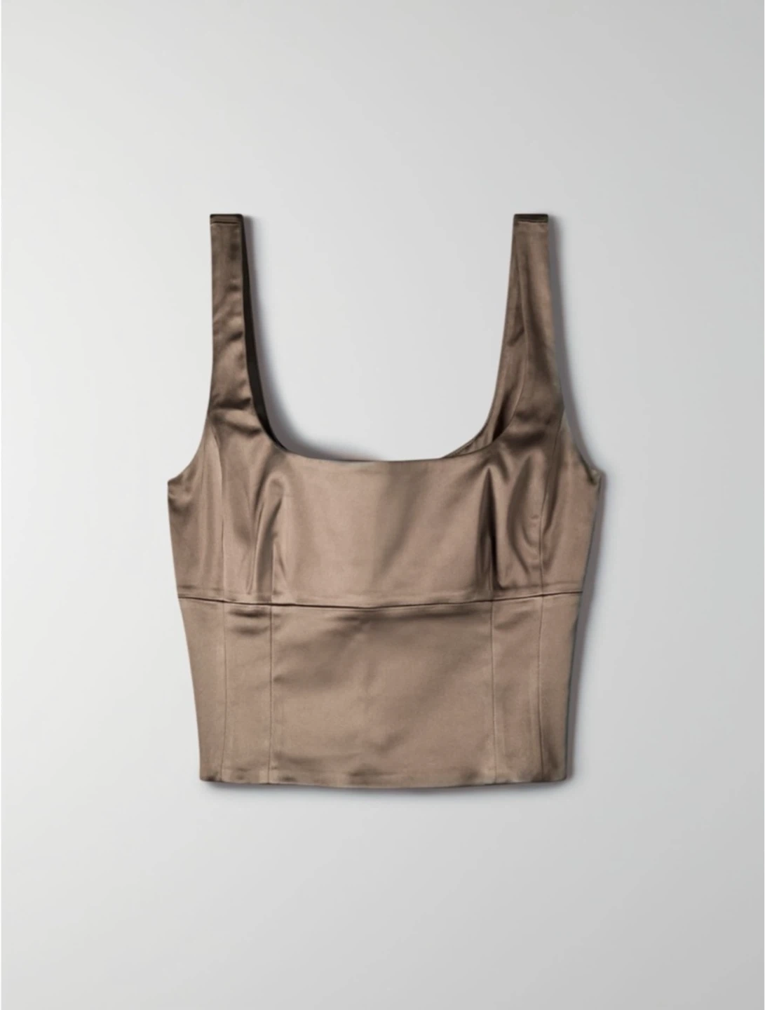 Aritzia Wilfred Bronze Shine Bustier Cropped Top ($88) - photo 2