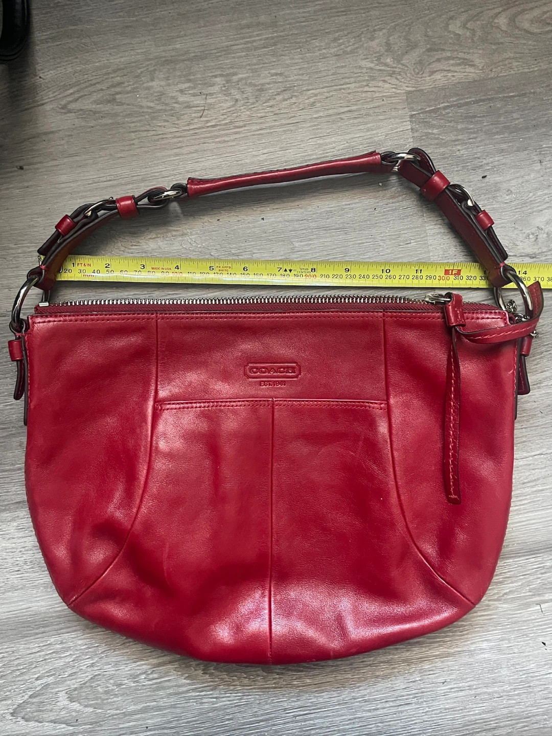Coach Red Leather Hobo Handbag - photo 2