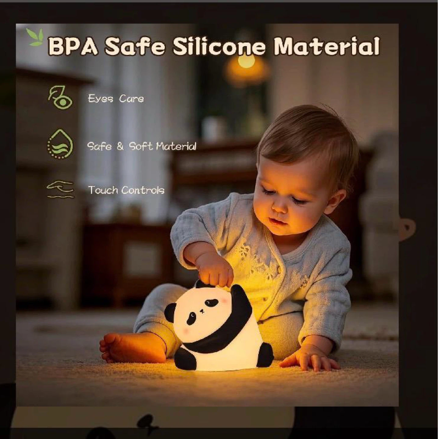 Adjustable Kung Fu Panda Night Light - BPA Safe Silicone - photo 2