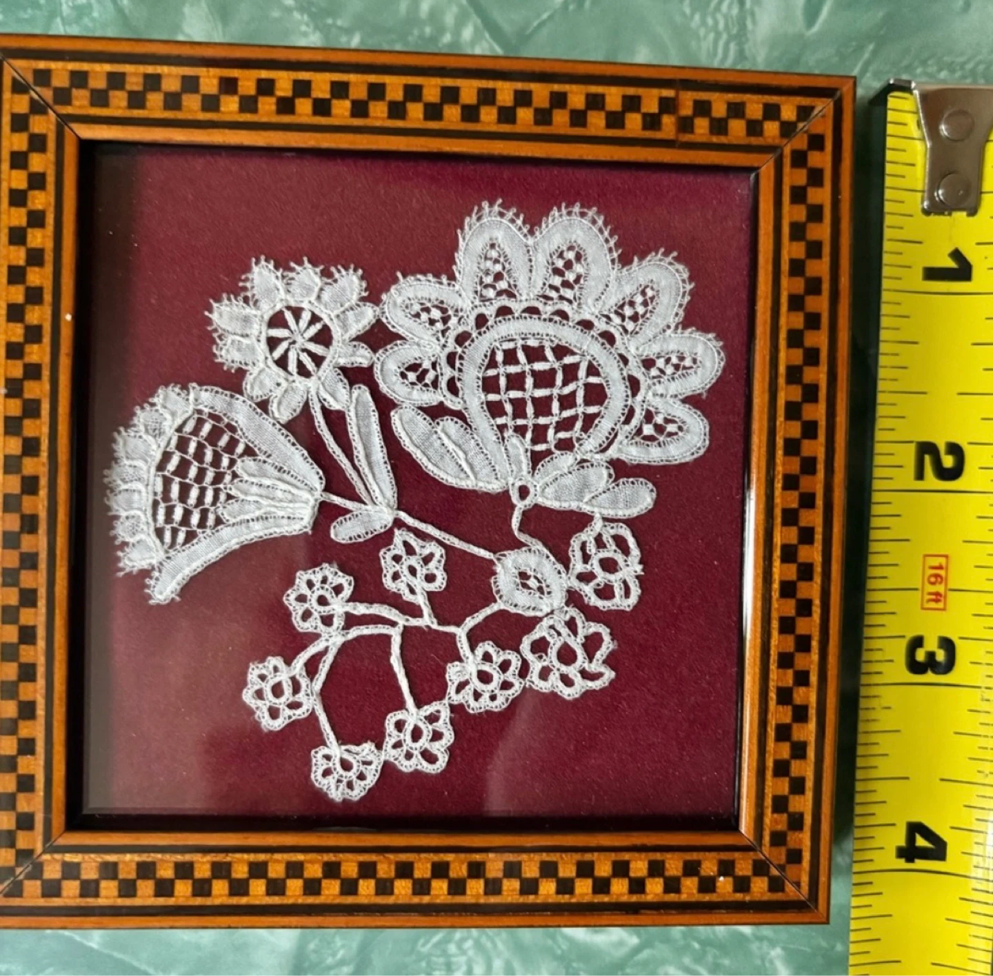 ⚽️Genuine Antique Honiton Lace Framed Art (Set of 2) - photo 2