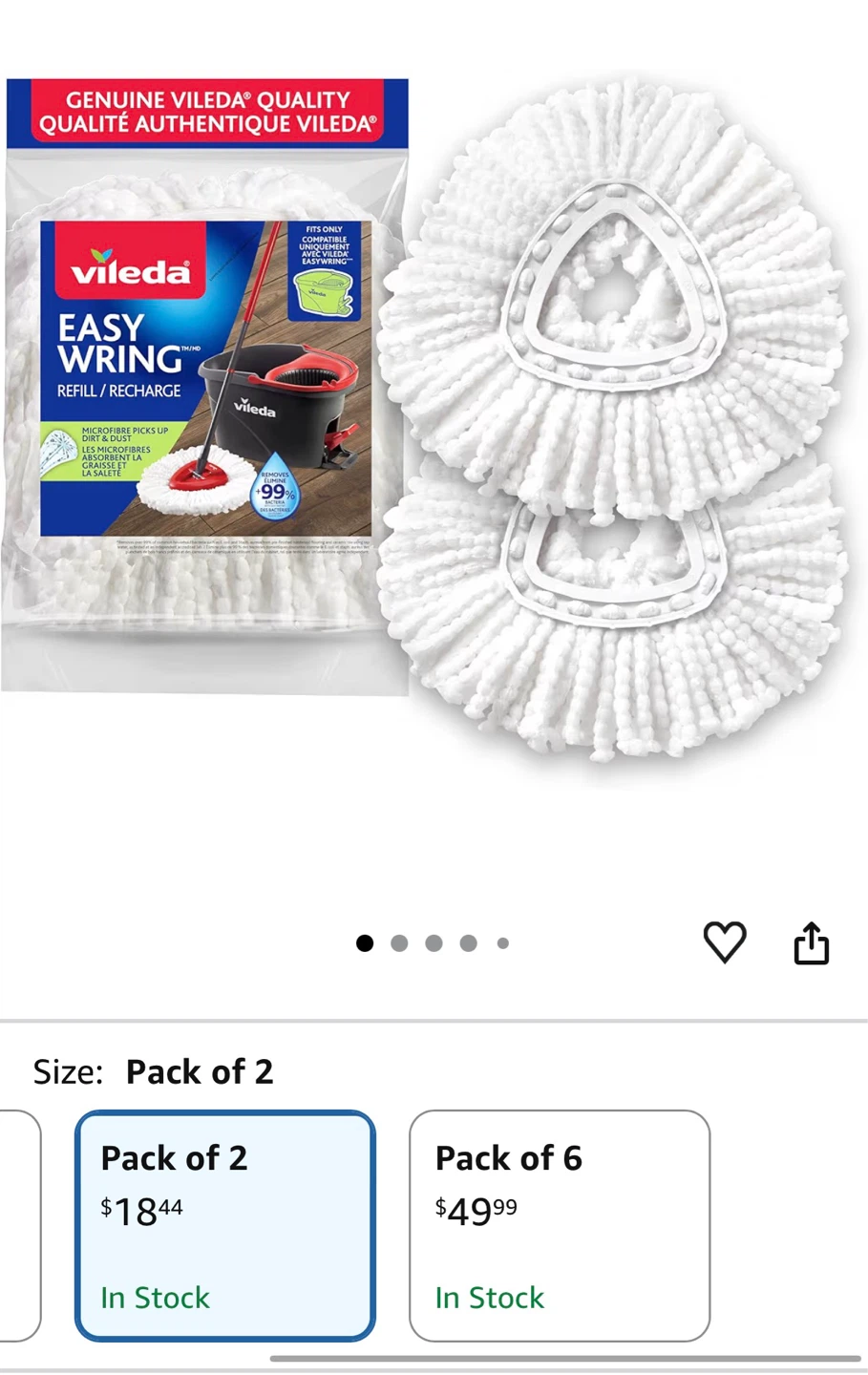 Vileda Easy Wring Mop Bucket & Refills - photo 4