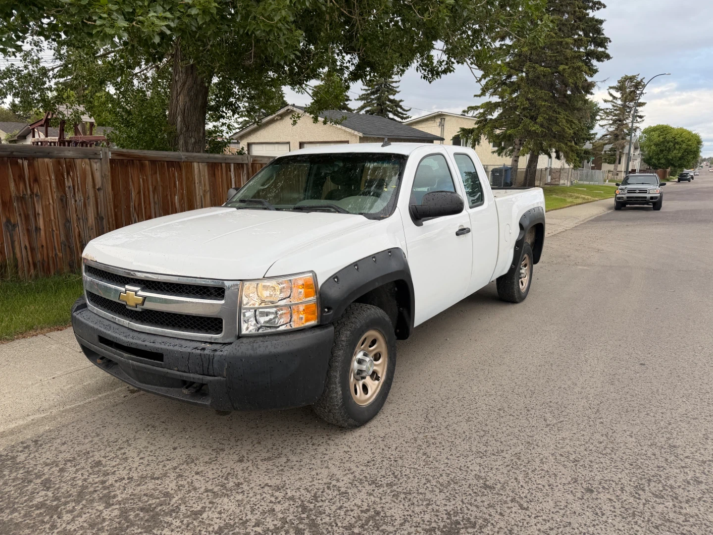 White Chevrolet Silverado Pickup Truck