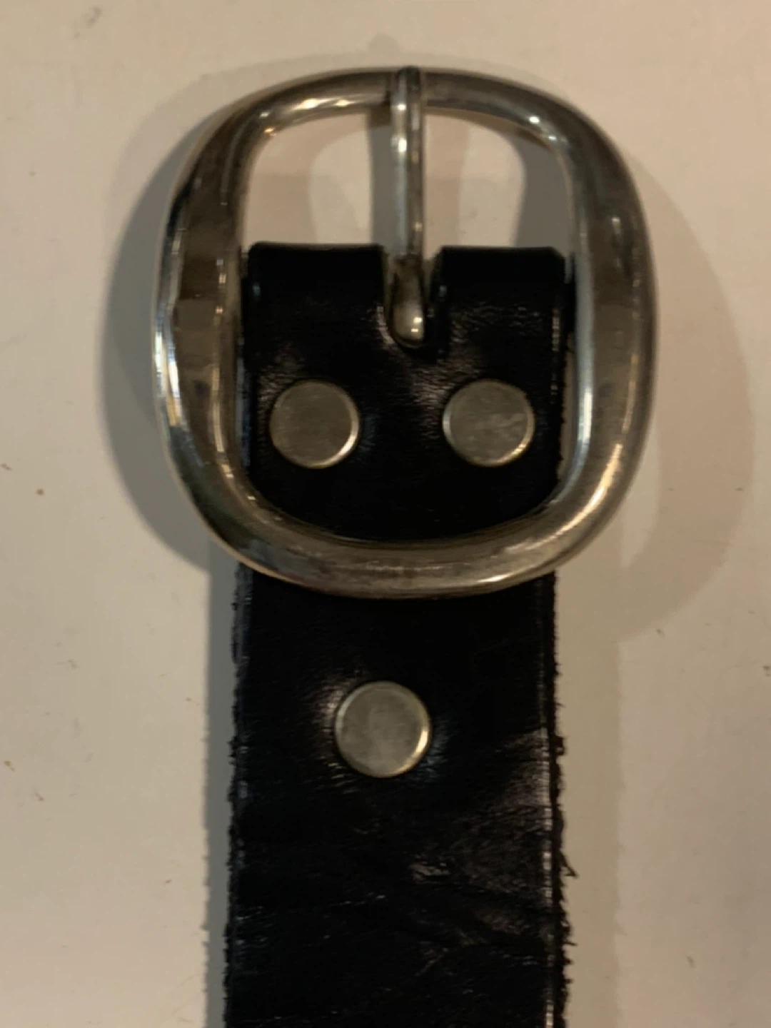 ⚽️Unisex Black Leather Belt with Silver Buckle - photo 3