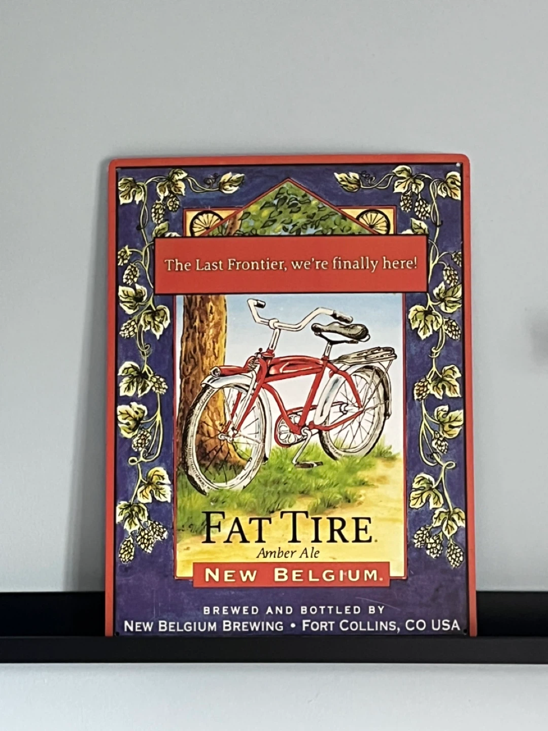 New Belgium Fat Tire Amber Ale Metal Sign - photo 2