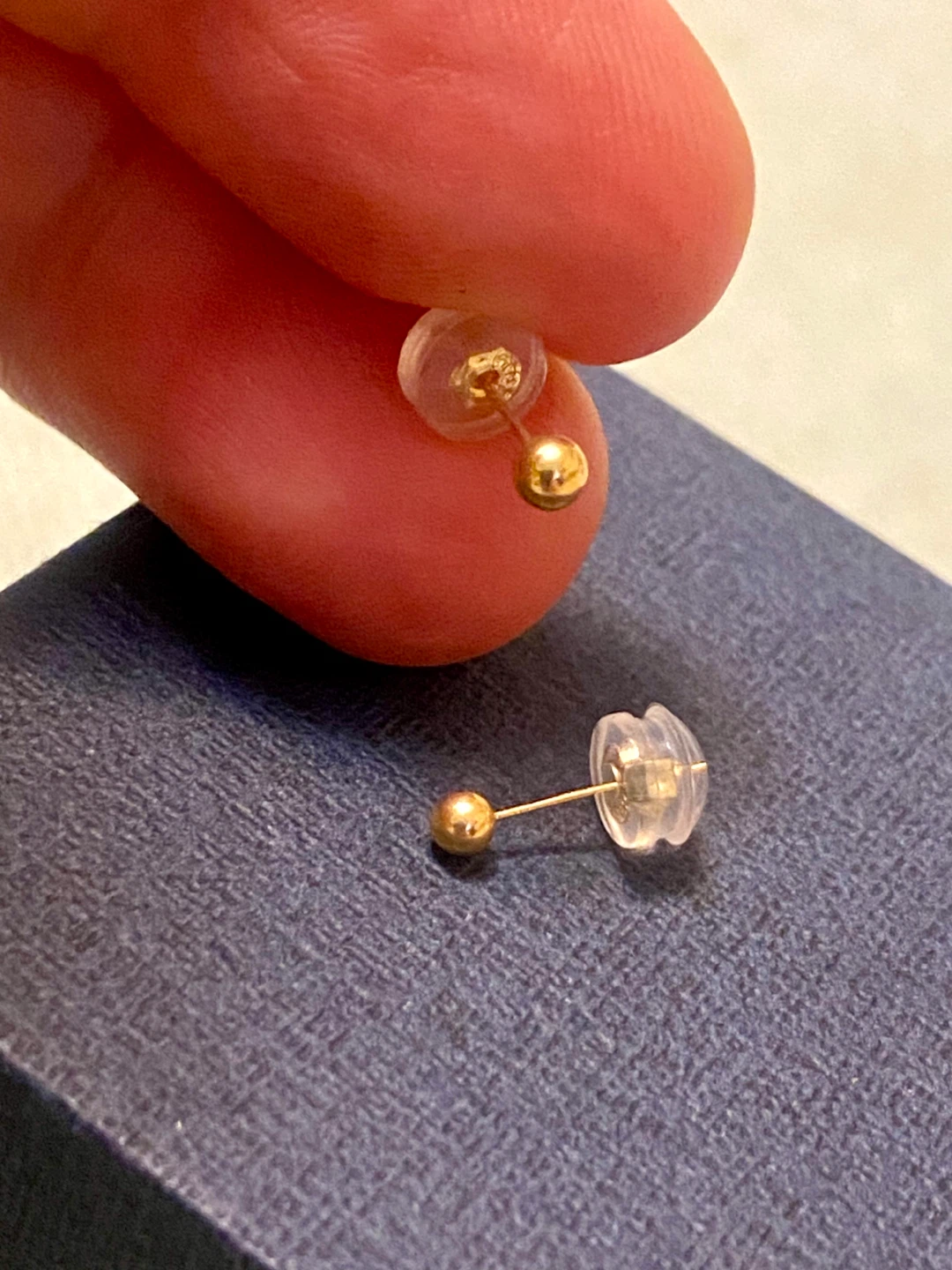 18 K Gold Ball Stud Earrings for newborn babies - photo 3